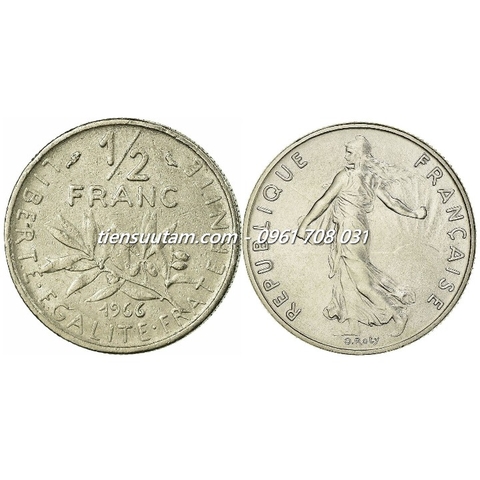 Xu France - Pháp 1/2 franc 1964-2001