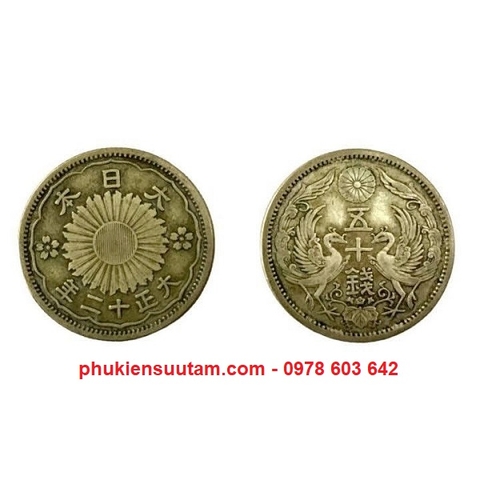 Xu Japan - Nhật 50 Sen Bạc 1922-1926 (thời đại Taishō Năm 11-15)