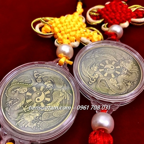 Dây Treo Phong Thuỷ Xu Long Phụng Bát Quái Âm Dương
