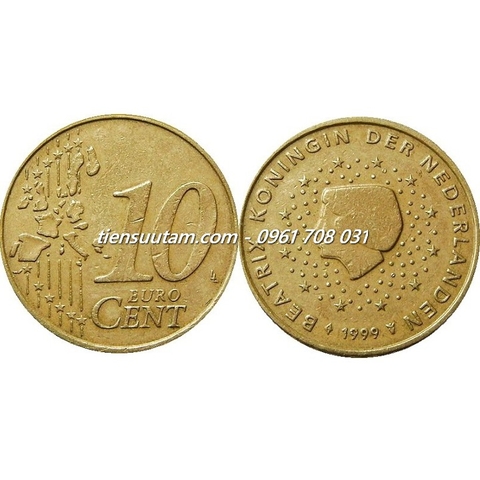 Xu Netherlands - Hà Lan 10 Cents Euro 1999-2006