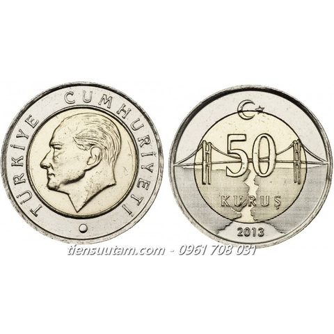 Xu Turkey - Thổ Nhỉ Kỳ 50 Kurus 2009-2022