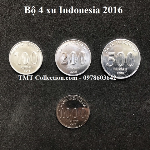 Bộ 4 xu Indonesia 2016