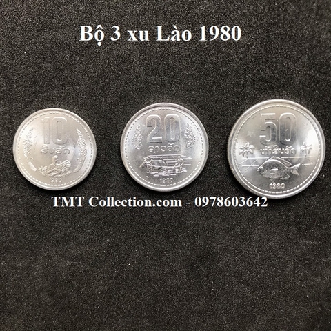 Bộ 3 xu Lào 1980