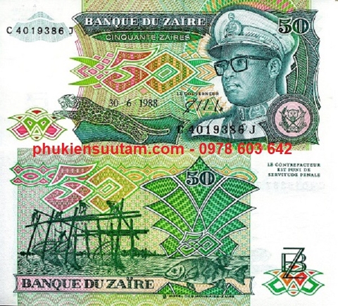 Zaire 50 zaires 1988 UNC