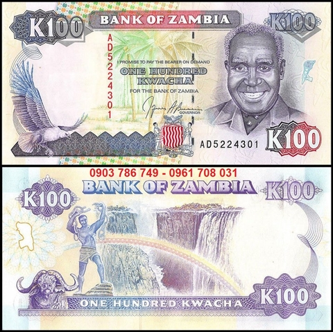 Zambia 100 Kwacha 1991 UNC