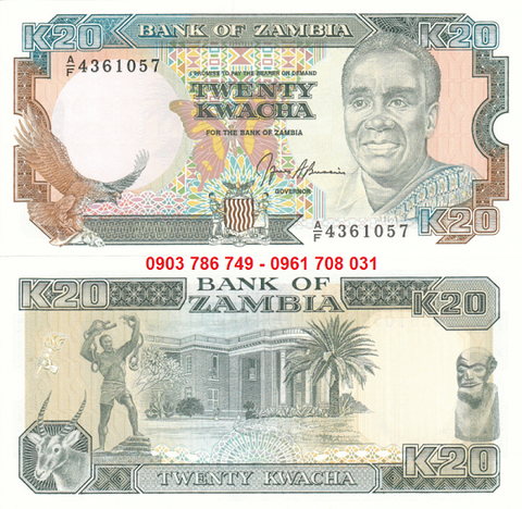 Zambia 20 Kwacha 1989-1991 UNC
