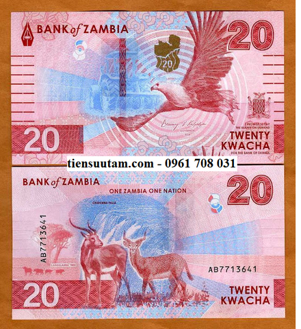 Zambia 20 Kwacha 2024 UNC