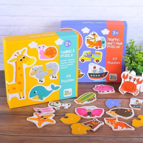 Hộp ghép hình hai mảnh phương tiện giao thông