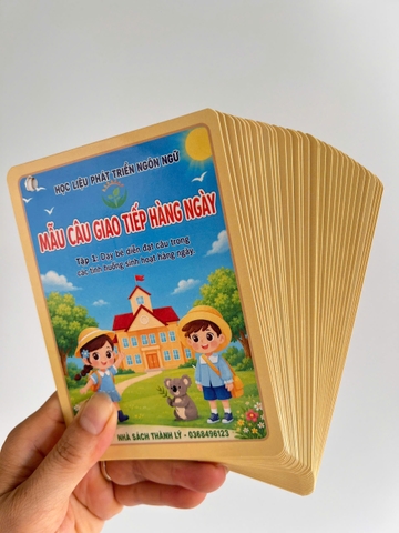 Mẫu câu giao tiếp hàng ngày (Dạy bé sinh hoạt hàng ngày) khổ A6