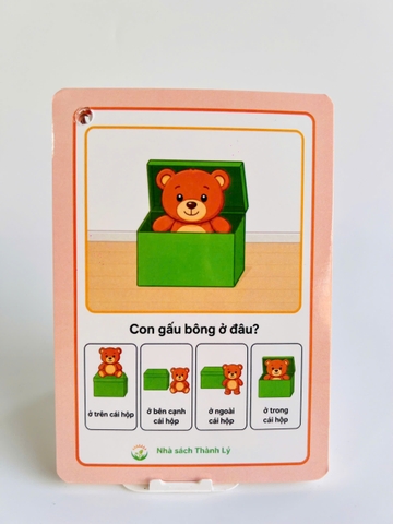 Flashcard nhận biết giới từ tặng kèm bút