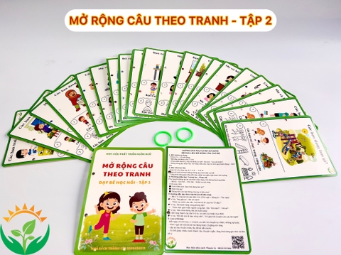 Flashcard mở rộng câu theo tranh tập 2 (cán bóng)