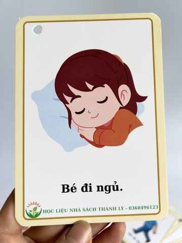Flashcard Hoạt động hàng ngày của bé A6 CÁN BÓNG