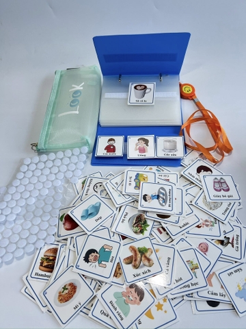 Học liệu dạy bé diễn đạt thành câu đầy đủ (mẫu 2- tích hợp PECS - mini)