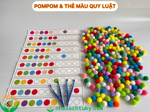 Pompom và thẻ học quy luật