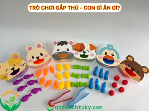Bộ tập gắp Con gì ăn gì