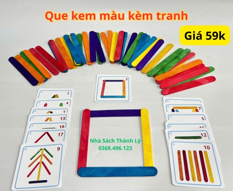 Que kèm màu kèm thẻ học