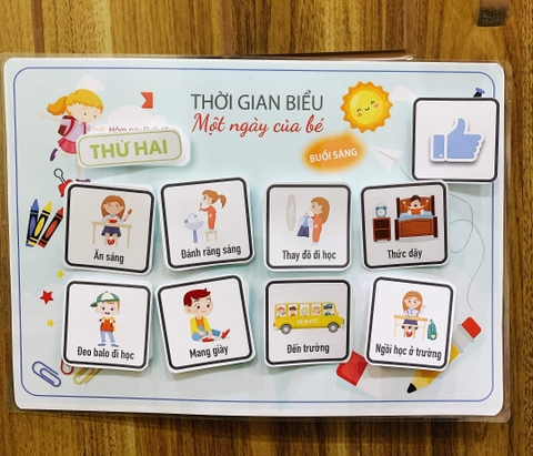Bộ thời gian biểu - Lịch trình 1 ngày của bé