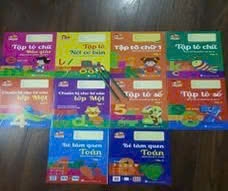 Bộ 10 cuốn tập tô tặng kèm 2 bút chì