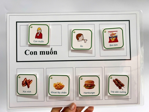 PECS - Phát triển ngôn ngữ cho trẻ tự kỷ thông qua hệ thống tranh ảnh Pecs.