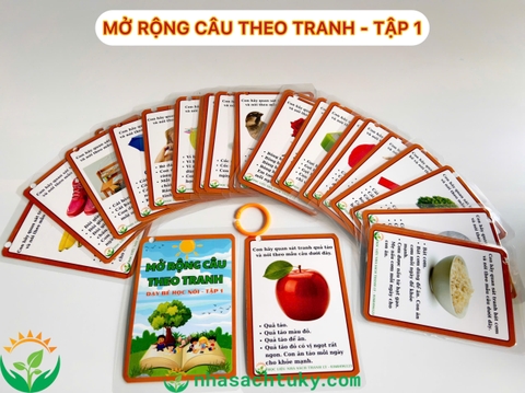 Flashcard mở rộng câu theo tranh (dạy bé học nói tập 1)