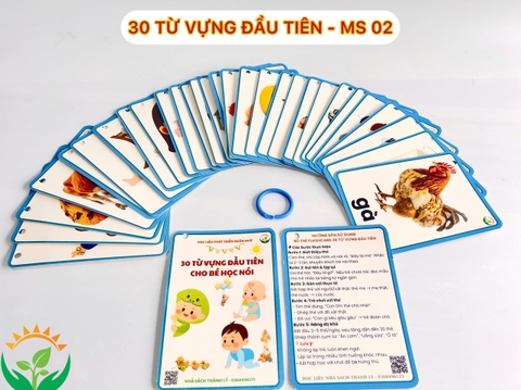 Flashcard 30 Từ vựng đầu đời của bé A6 CÁN BÓNG