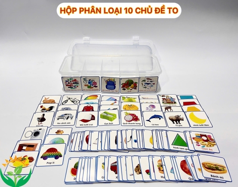 Học liệu phân loại thẻ theo chủ đề (có nắp)