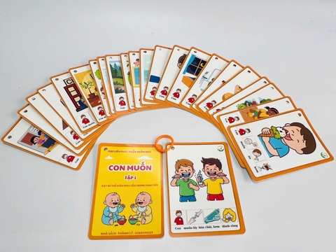 Flashcard thể hiện nhu cầu - Con muốn tập 1