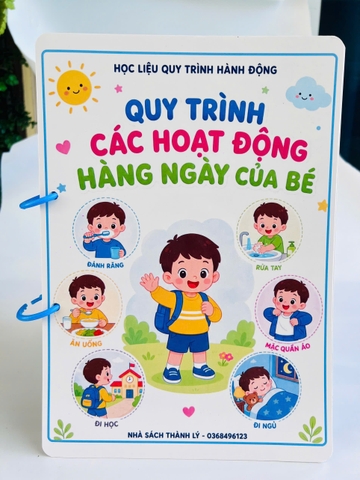 Quy trình hoạt động hàng ngày của bé Khổ A4