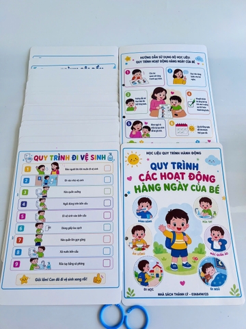 Quy trình hoạt động hàng ngày của bé Khổ A4
