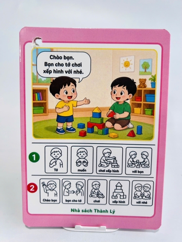 Flashcard con muốn tập 2 cán bóng khổ A6