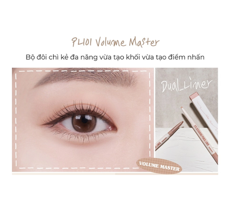 PL101 Bắt Sáng - Bộ Chì Kẻ Mắt Black Rouge Eye Designing Pencil Liner