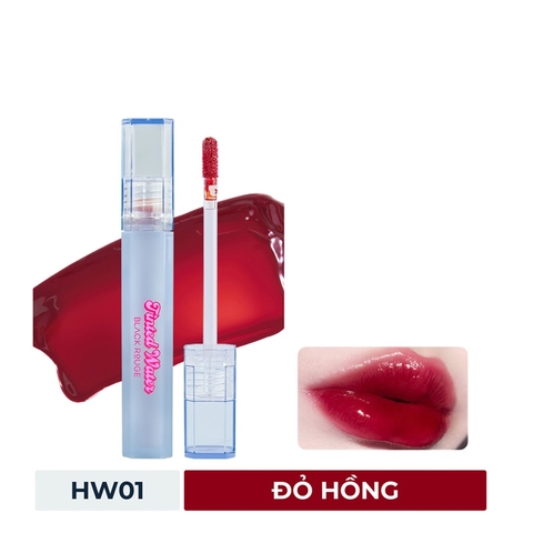 HW01 màu Đỏ Hồng - Son Bóng Black Rouge Half n Half Tinted Water