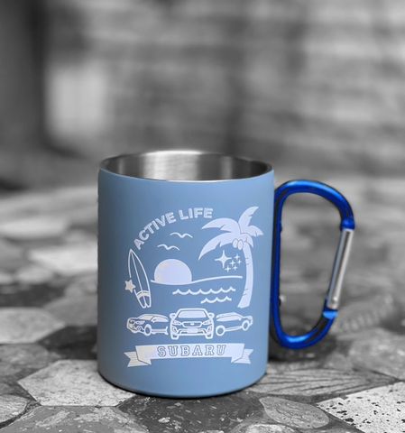 Ly dã ngoại màu xanh lam