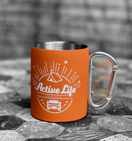 Ly dã ngoại màu cam