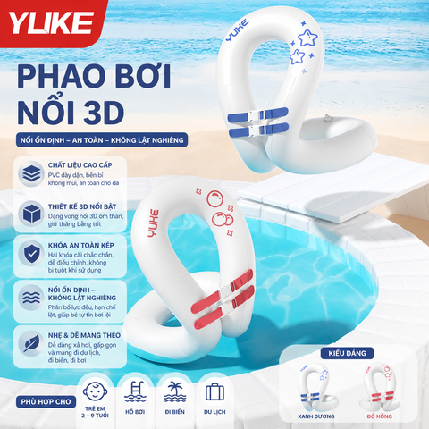 PHAO BƠI CHỮ U CHO BÉ 3-15 TUỔI – THIẾT KẾ CHỐNG LẬT, TẬP BƠI AN TOÀN