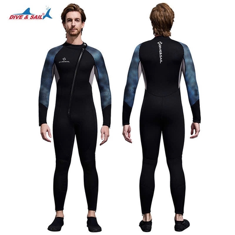 Bộ bơi Giữ Nhiệt Nam vải dày 3.0mm cao cấp màu đen dáng liền Dive Sail D330252M