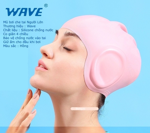 Mũ bơi che tai Wave Người lớn SC4617 (22.5 cm 13.5 cm 7.5 cm)