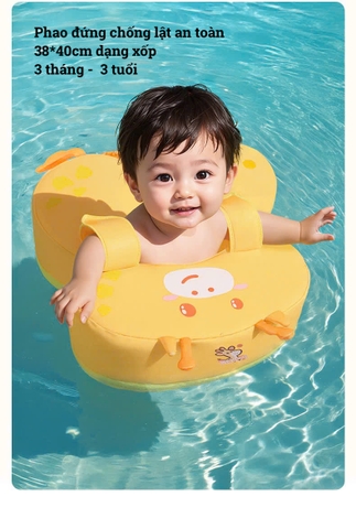 Phao bơi trẻ em chống lật đỡ ngực nâng cổ cho bé Yuke