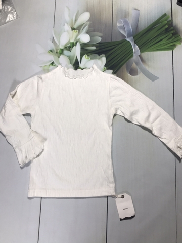 Áo thun Cổ bèo-tay xòe ChongChong-màu trắng