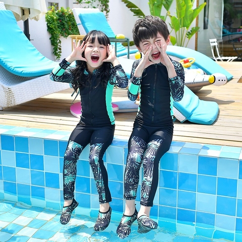 Bộ bơi dài xanh đen 756 - dáng liền