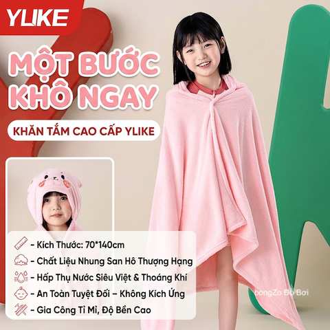 KHĂN TẮM, KHĂN BƠI LIỀN MŨ CAO CẤP YLIKE – BẢO VỆ SỨC KHỎE BÉ YÊU TOÀN DIỆN !