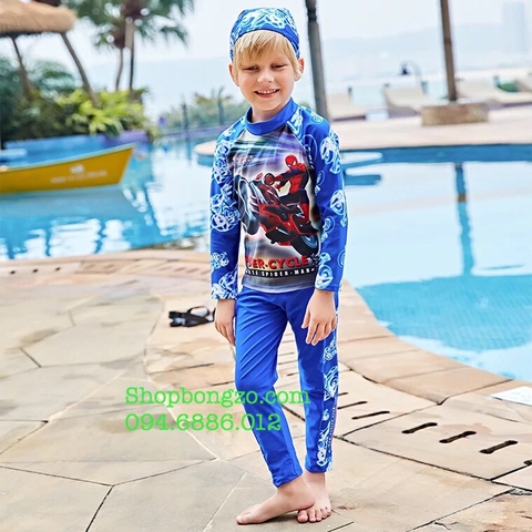 Bộ bơi dài xanh nhện, quần dài rời