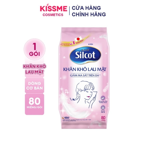Khăn khô lau mặt Silcot 80 miếng