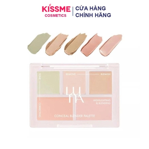 Che khuyết điểm và triệt sắc 5 ô Luna Conceal Blender Palette