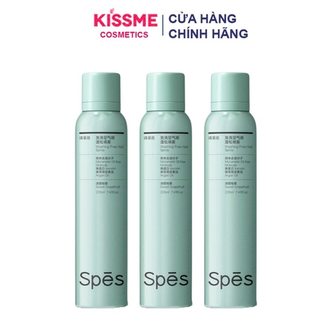 Dầu Gội Khô SPES Làm Sạch, Tóc Bồng Bềnh, Không Bết Tóc 220ml