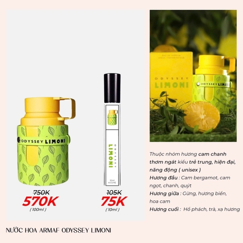 Nước Hoa Armaf ODYSSEY LIMONI FRESH EDITION