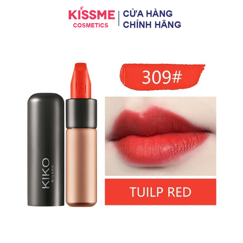 Son thỏi lì Kiko 309 Tulip Red