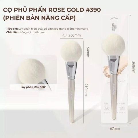 Cọ Phủ Phấn Guoxiaoniu  Rose Gold Guoxiaoniu Flat-Top Loose Powder Brush