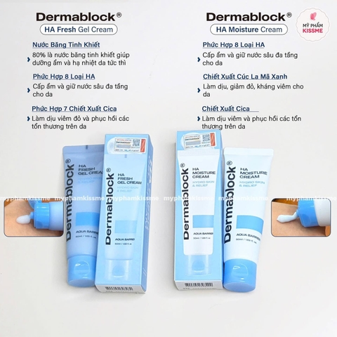 Kem dưỡng Dermablock HA Fresh Gel/Moisture Cream 50ml