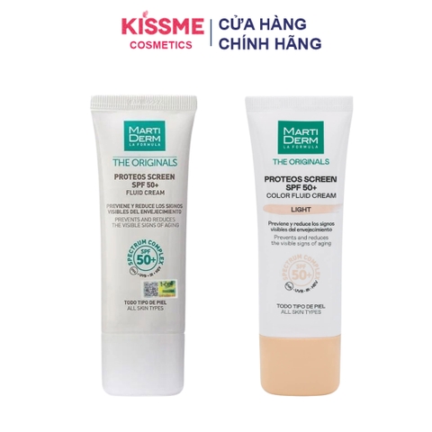 (Hàng nhập khẩu) Kem Chống Nắng MartiDerm The Originals Proteos Screen SPF50+ Fluid Cream 40ml